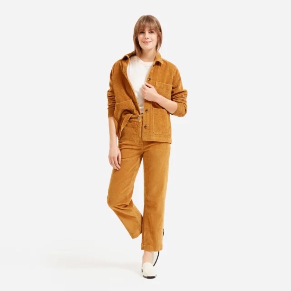 Everlane Corduroy Straight Leg Crop, Golden Brown, 0